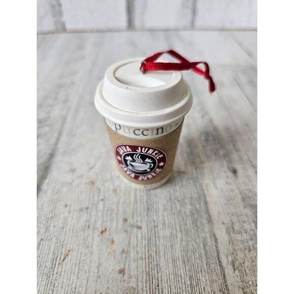 Java coffee cappuccino good cuppa ornament Hallmark espresso mug cup Xmas tree - Picture 1 of 8